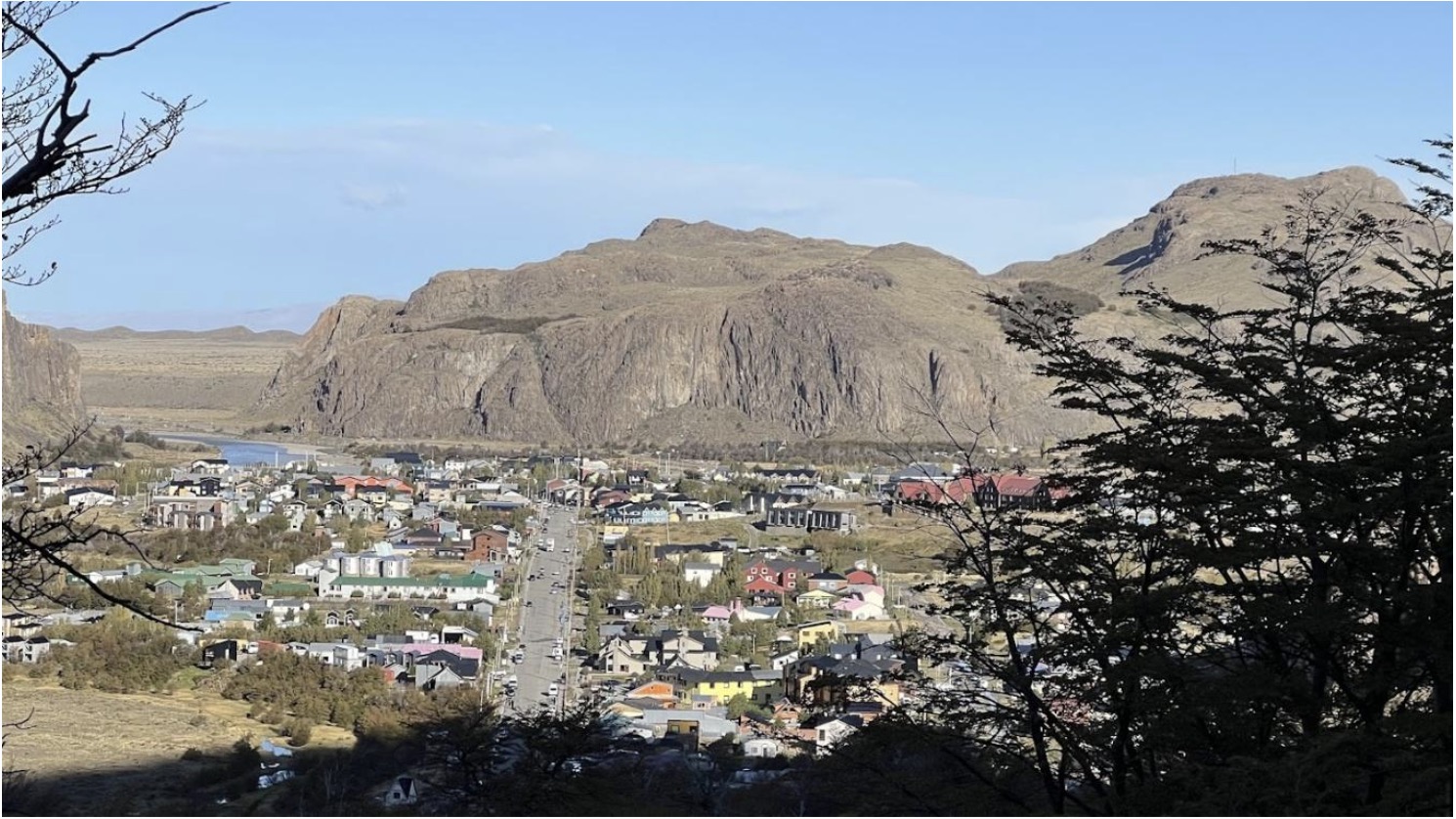 View of El Chalten town