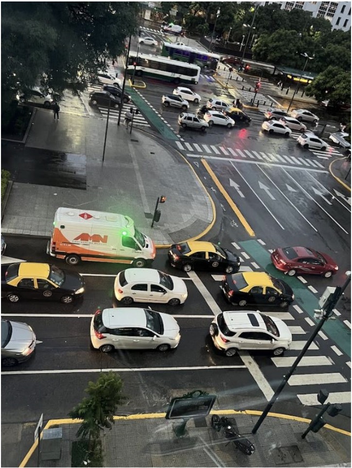 Photo from the hotel of the widest road in the world