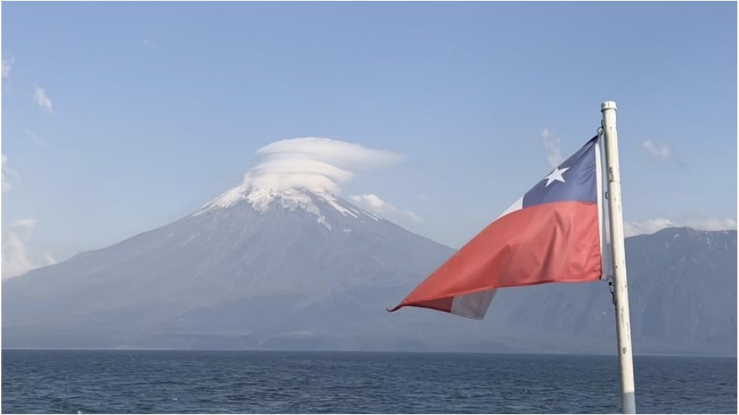 View of Todos Los Santos Lake & Osorno volcano in Chile