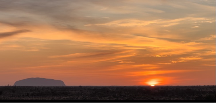 Sunset in Uluru