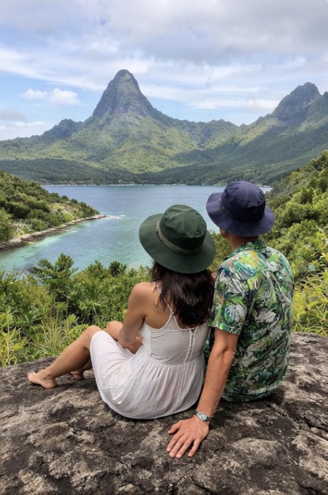 Reflecting over one of our favorite views of the island