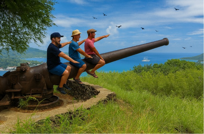 Looking out at the bay