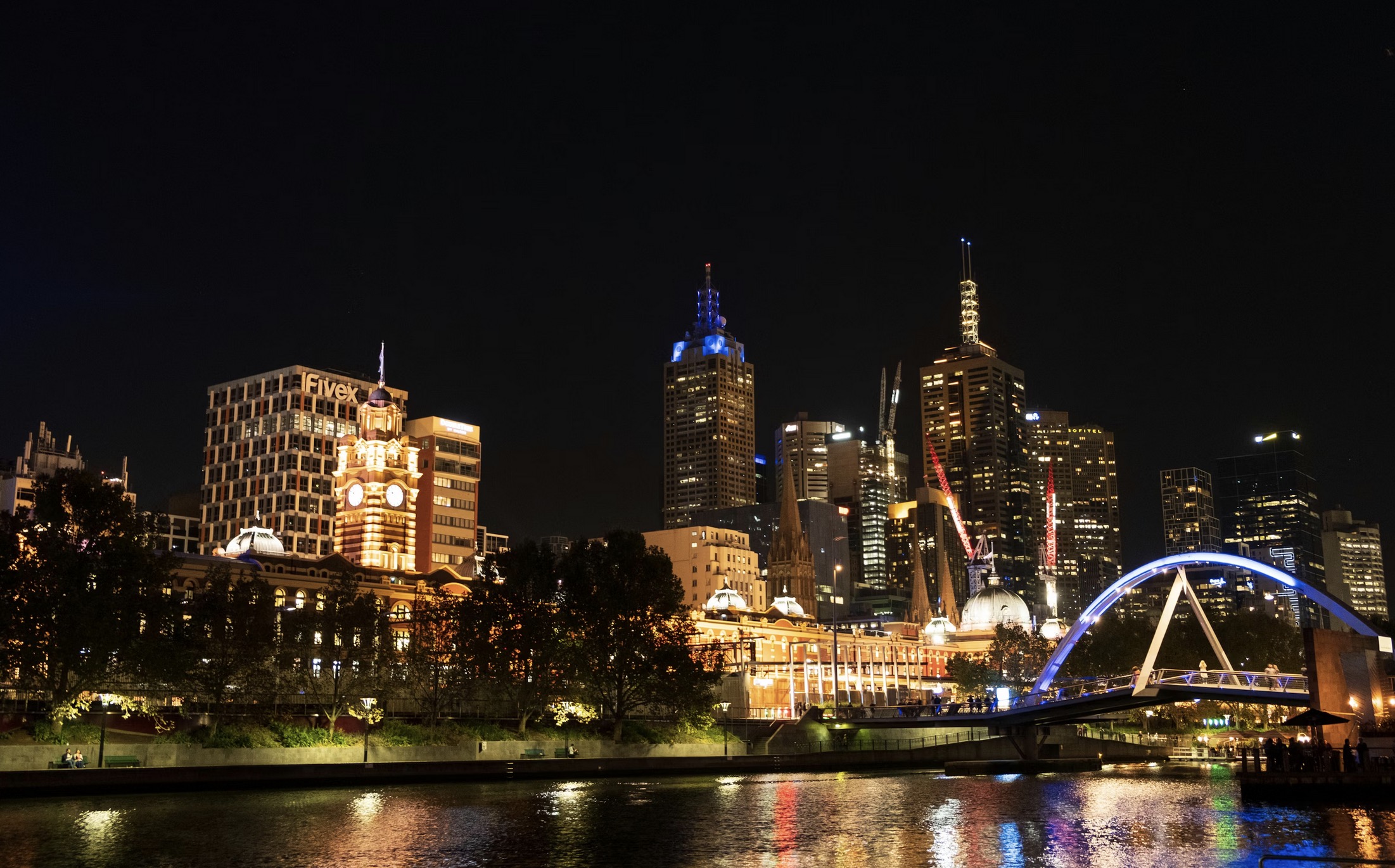 Melbourne at night
