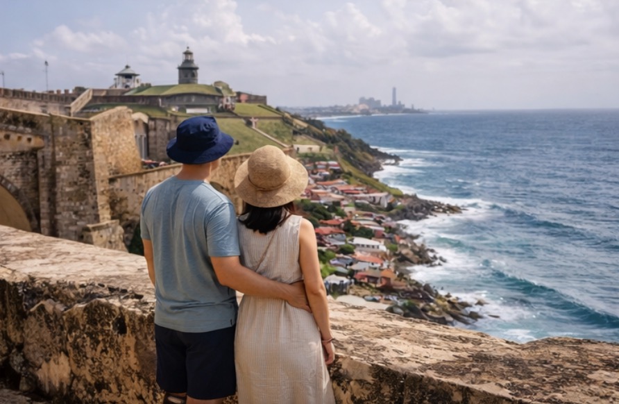 Looking out from the fortress