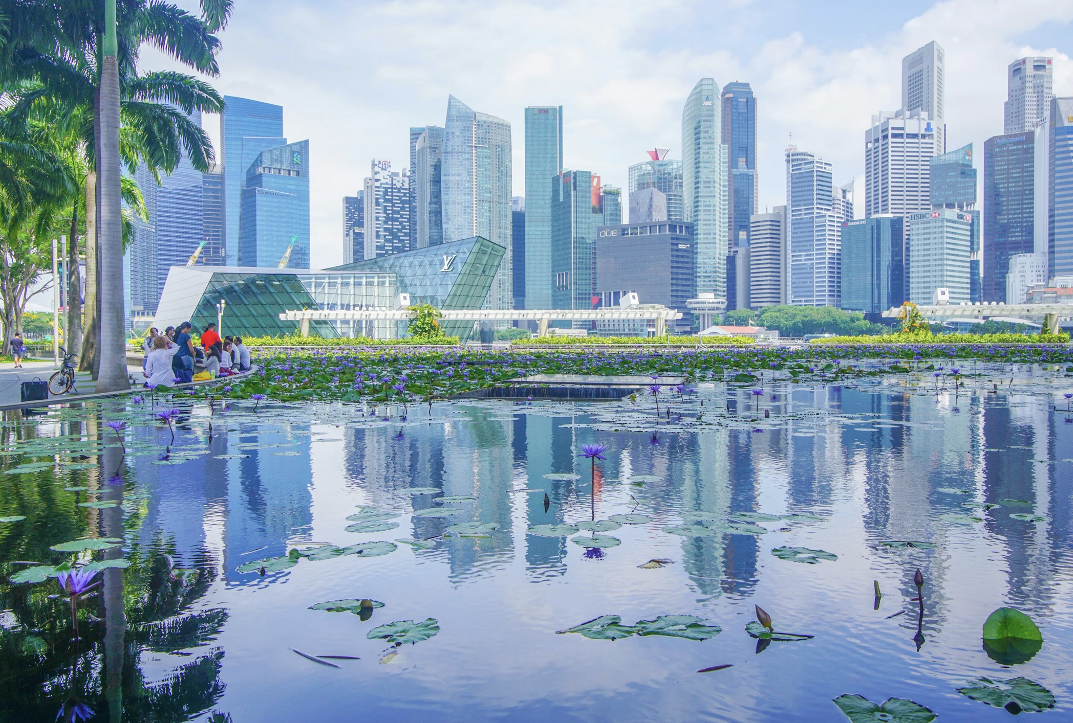 Walking around the marina