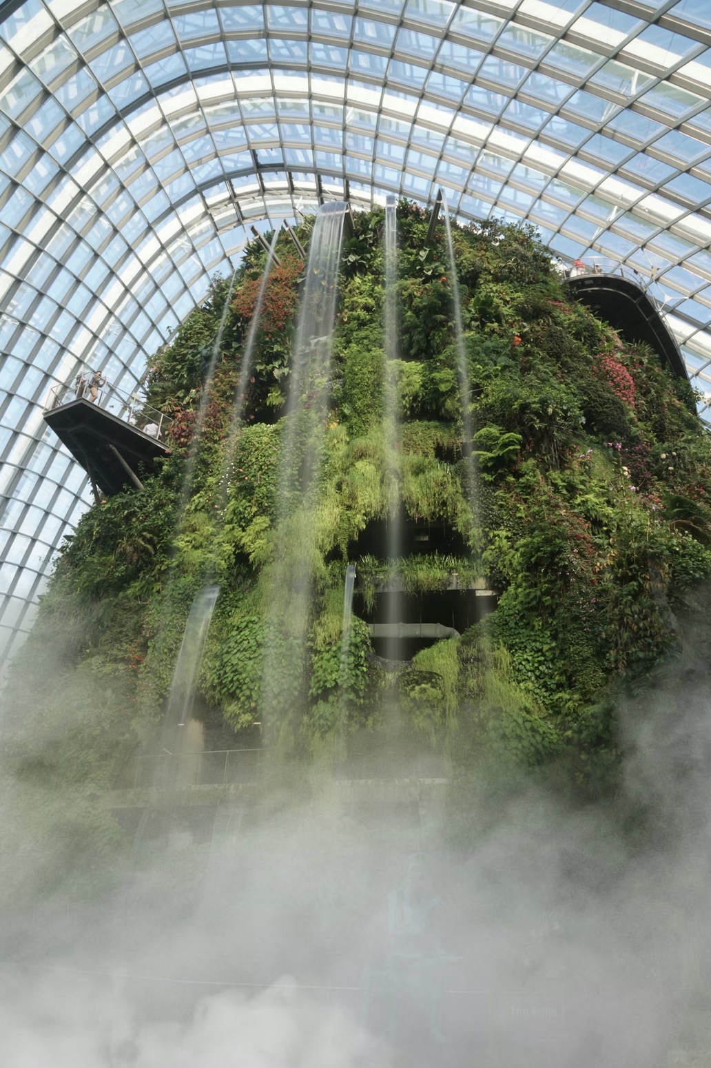 Beautiful indoor waterfall