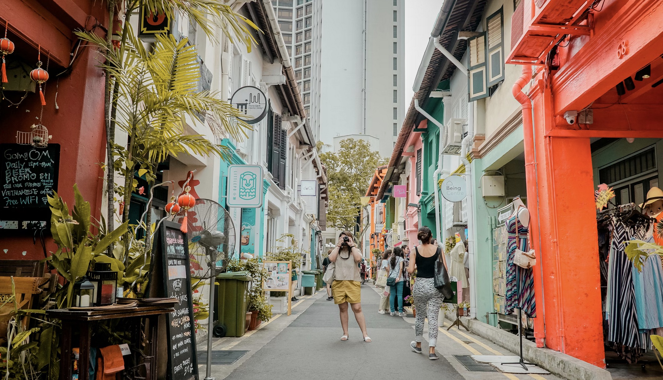Checking out local shopping