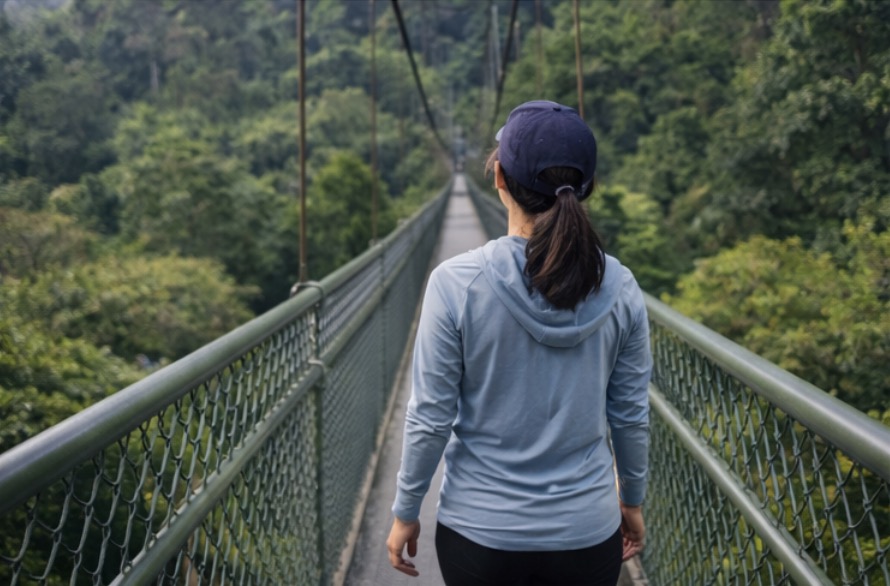 Breath taking bridge walk