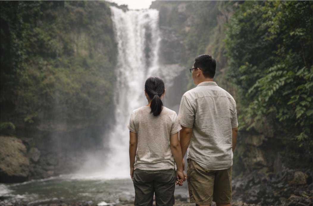 Freshened up at Tengenungan falls