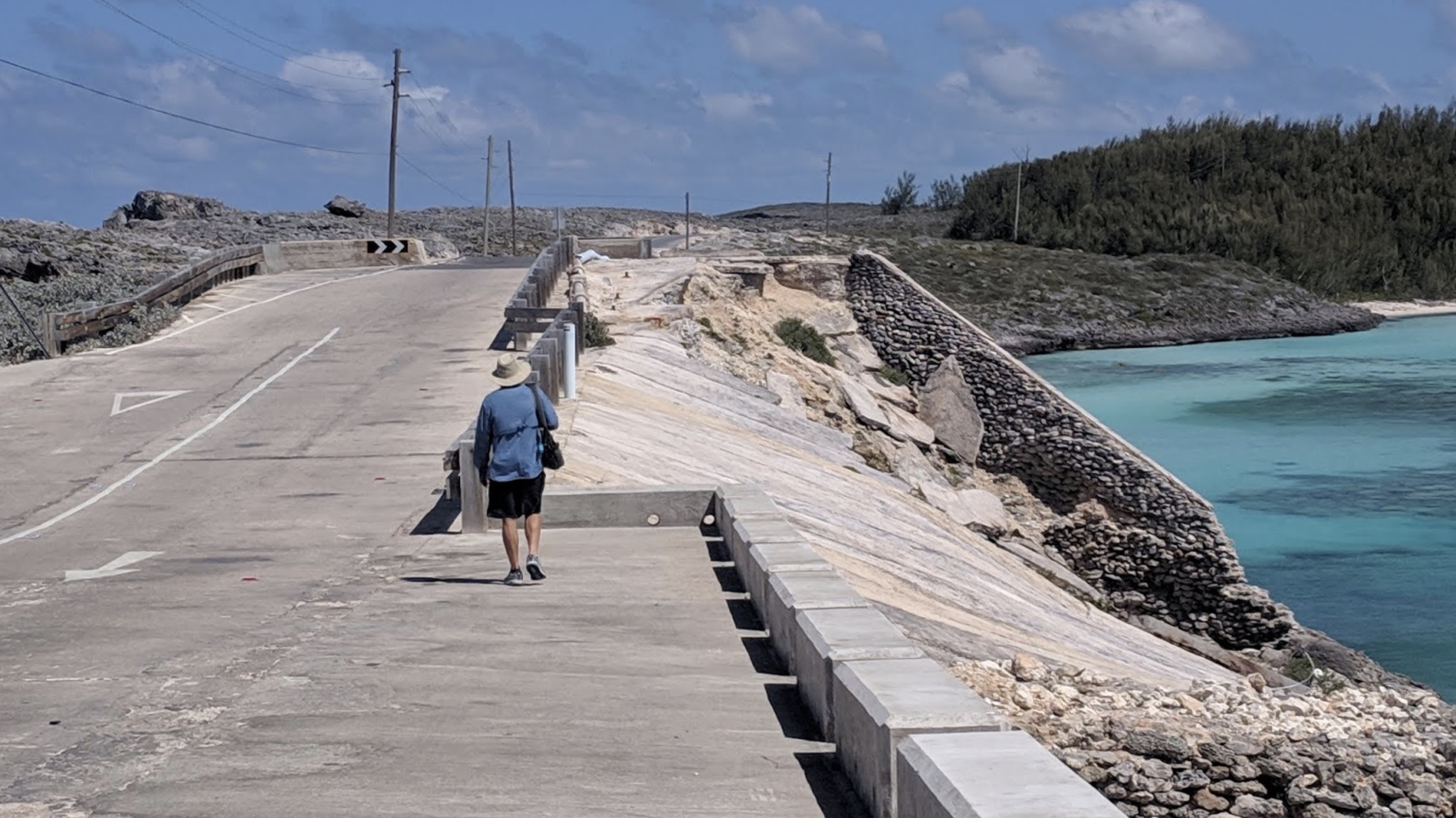 Walking towards the Glass Window Bridge